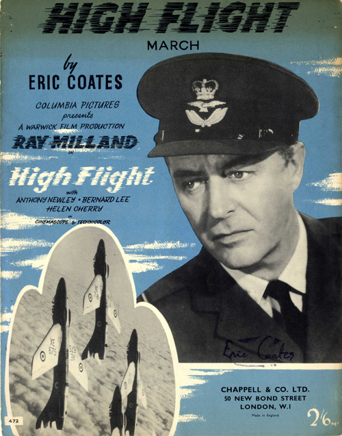 MOVIE “HIGH FLIGHT” 1957 RAY MILLAND & STREAMLINE JET PLANES